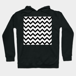 Simple Black and white Chevron pattern Hoodie